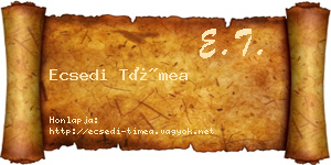 Ecsedi Tímea névjegykártya
